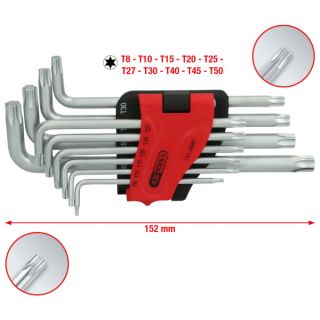 Satz gebogene TORX MALE WRENCHES, LANG 10 Stück.