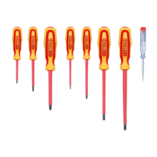 SERIE DI GIRAVITI ERGO VDE, 8 pz PH+ AD INTAGLIO KS TOOLS
