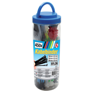 SET 450 PZ, FASCETTE STRINGICAVI COLORATE BGS FERMEC